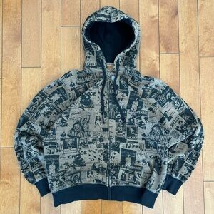 Grenade Full Zip All Over Print Hoodie Sweater